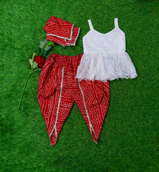 Stylish Dhoti Set for Girls (2–6 Years)